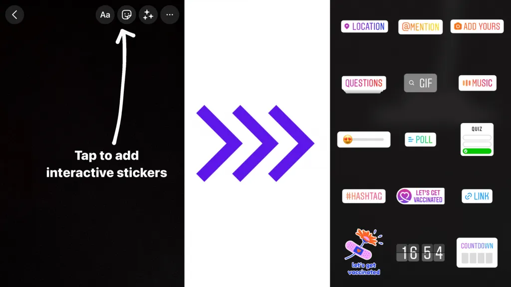 A Story with an interactive poll sticker inviting taps