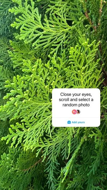 A Story using the 'Add Yours' sticker to start a public prompt chain
