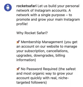 A finished Instagram post with a well-written caption