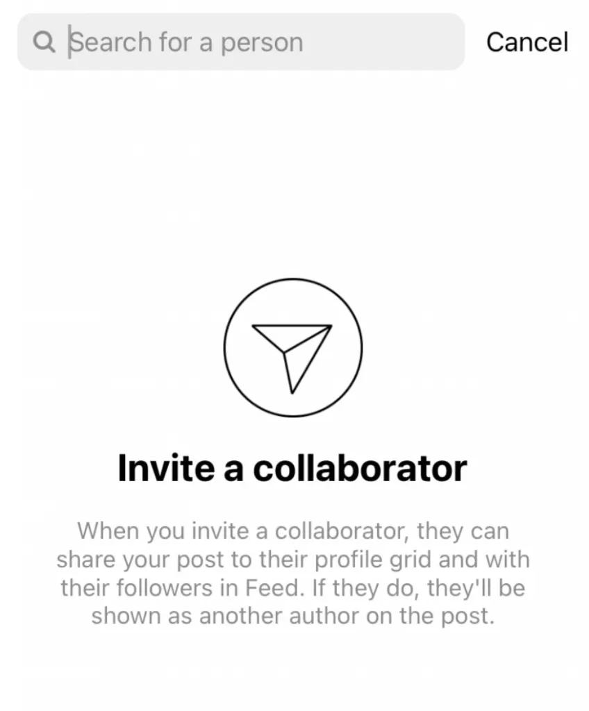 Two creators co-authoring a post with the Instagram Collab feature
