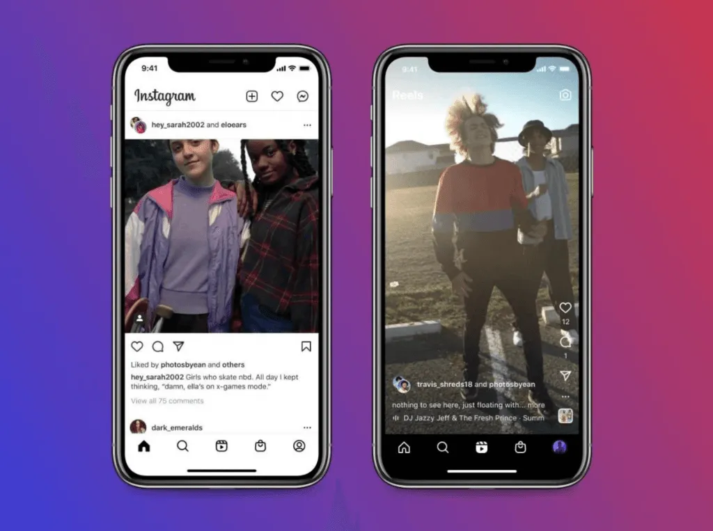 Inviting a collaborator on an Instagram post using the Collabs feature